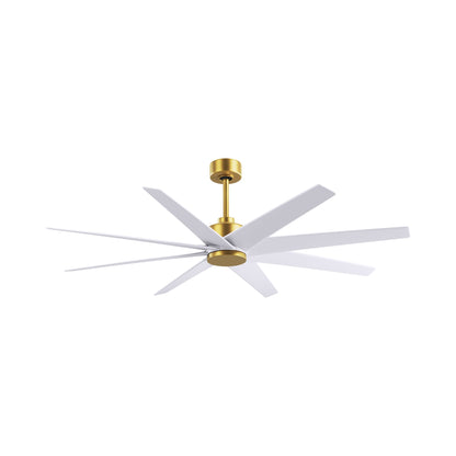 Ariella Ceiling Fan in Brushed Brass/Matte White.