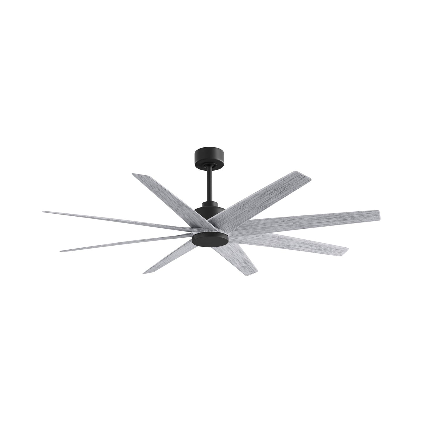 Ariella Ceiling Fan in Matte Black/Barn Wood Tone.