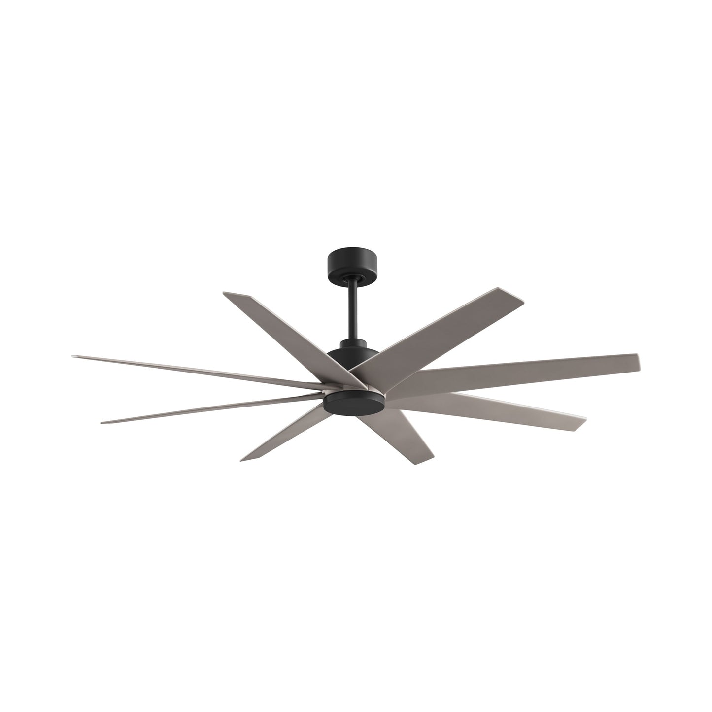 Ariella Ceiling Fan in Matte Black/Brushed Nickel.