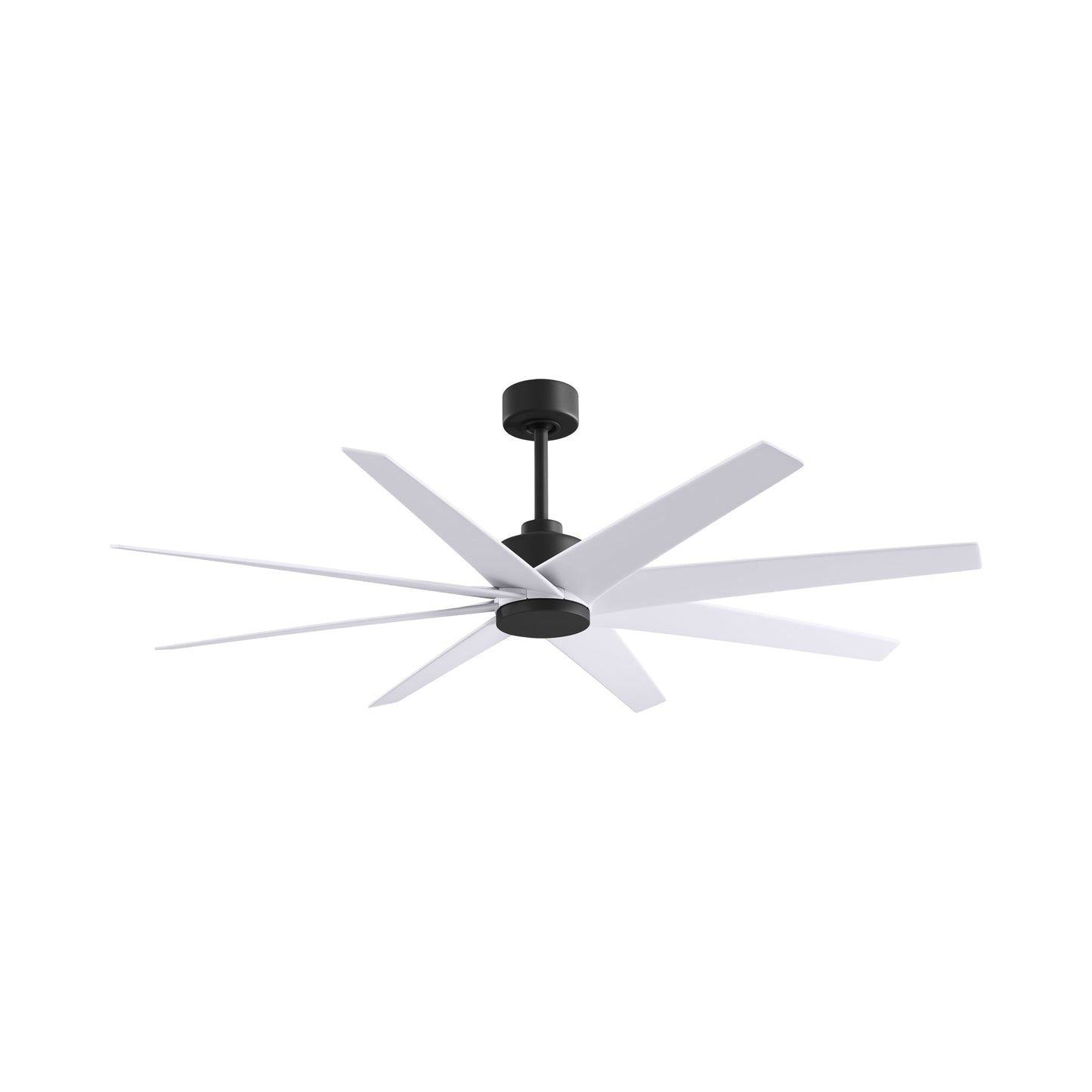 Ariella Ceiling Fan in Matte Black/Matte White.