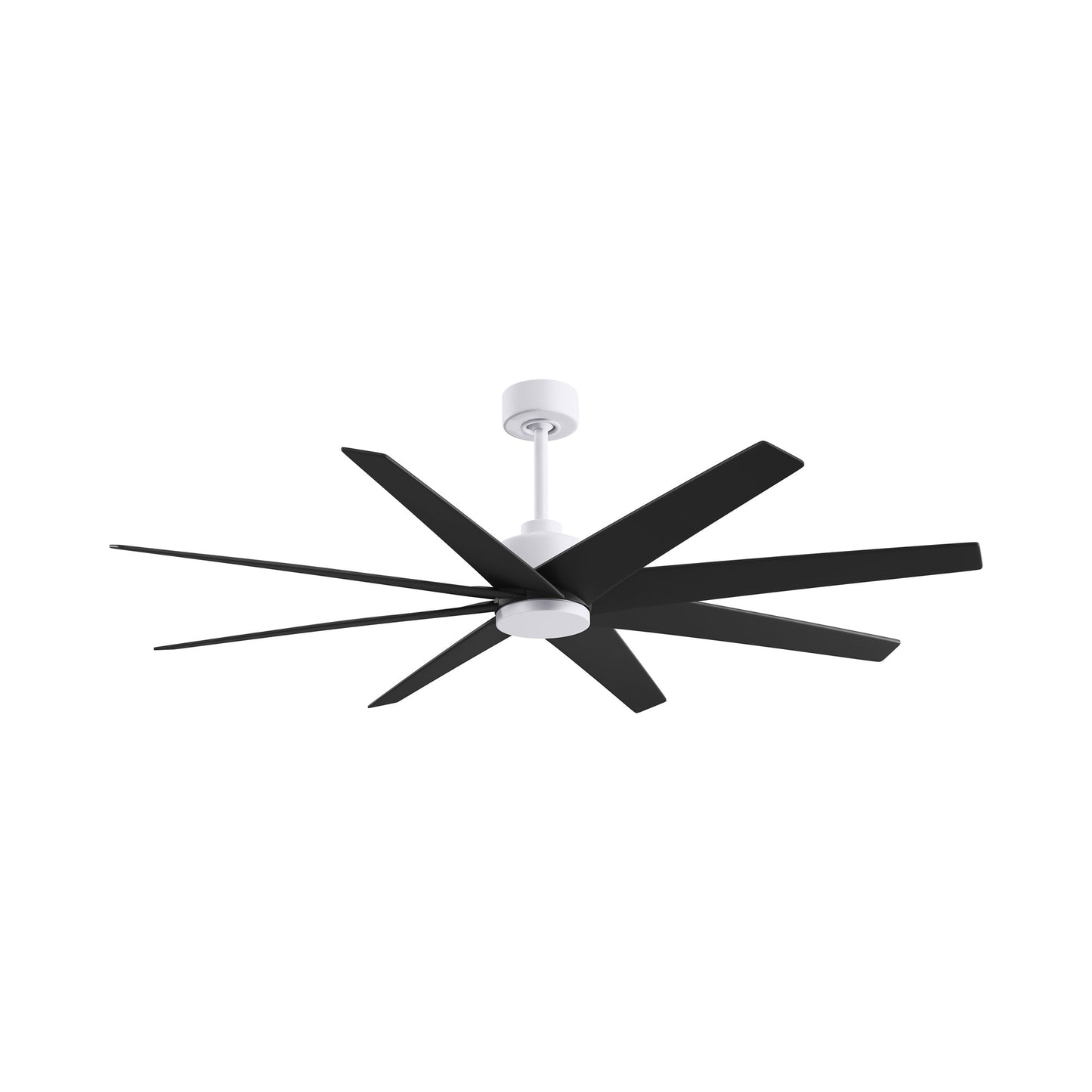 Ariella Ceiling Fan in Matte White/Matte Black.