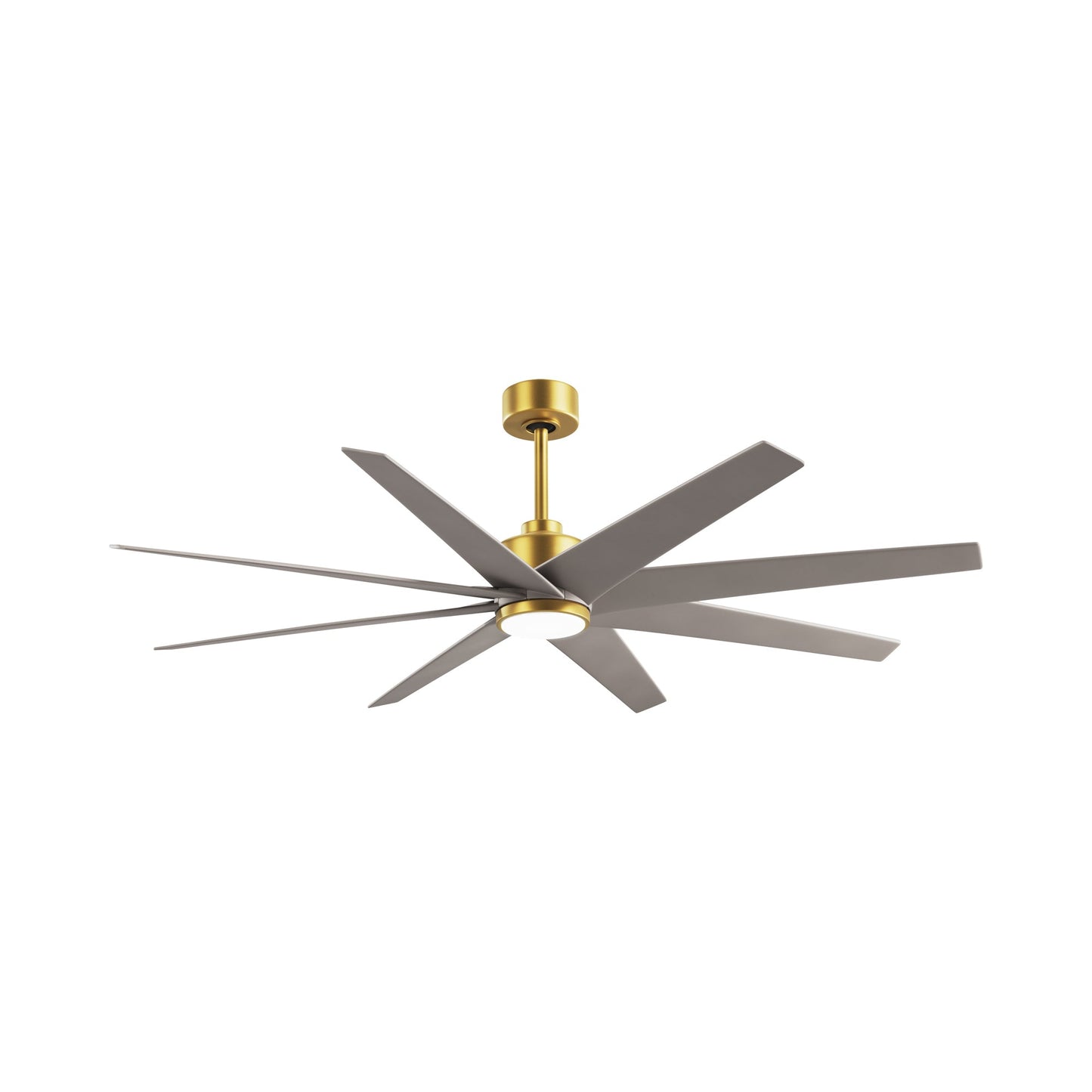 Ariella LED Ceiling Fan in Brushed Brass/Brushed Nickel.