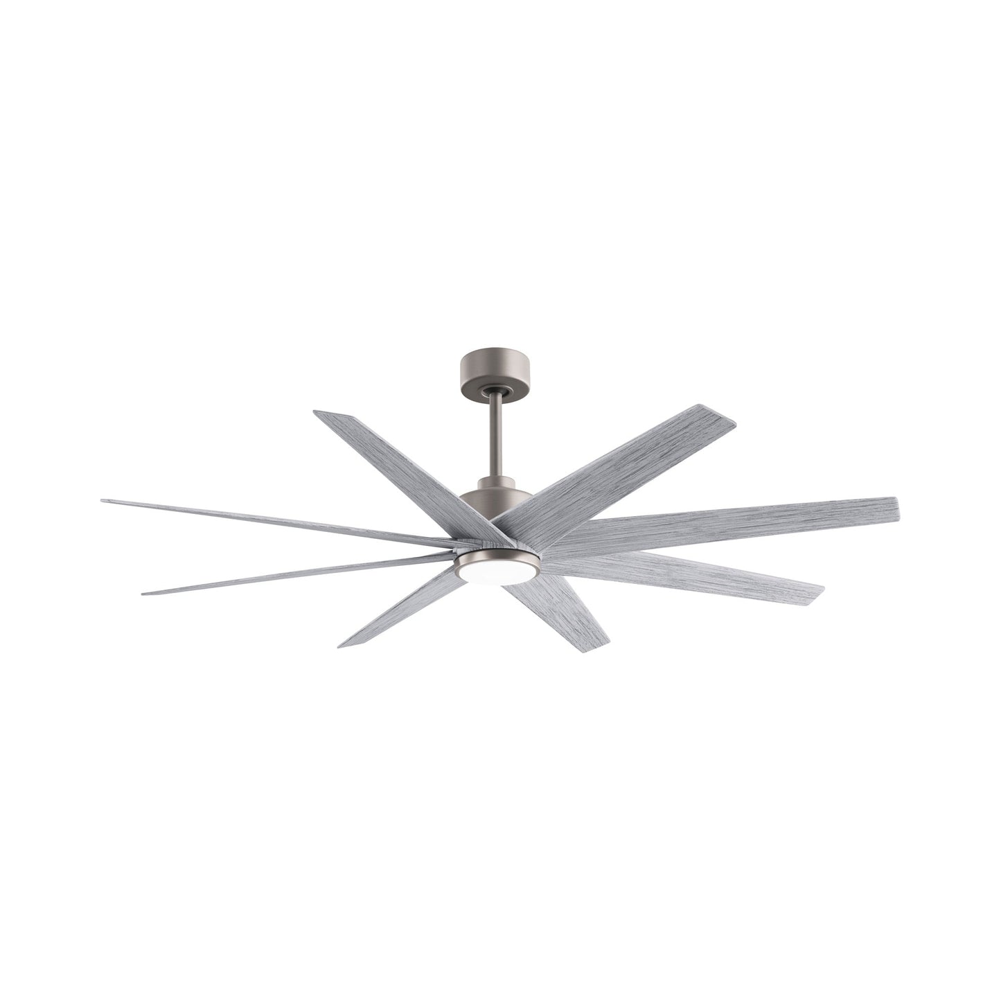 Ariella LED Ceiling Fan in Brushed Nickel/Barn Wood Tone.