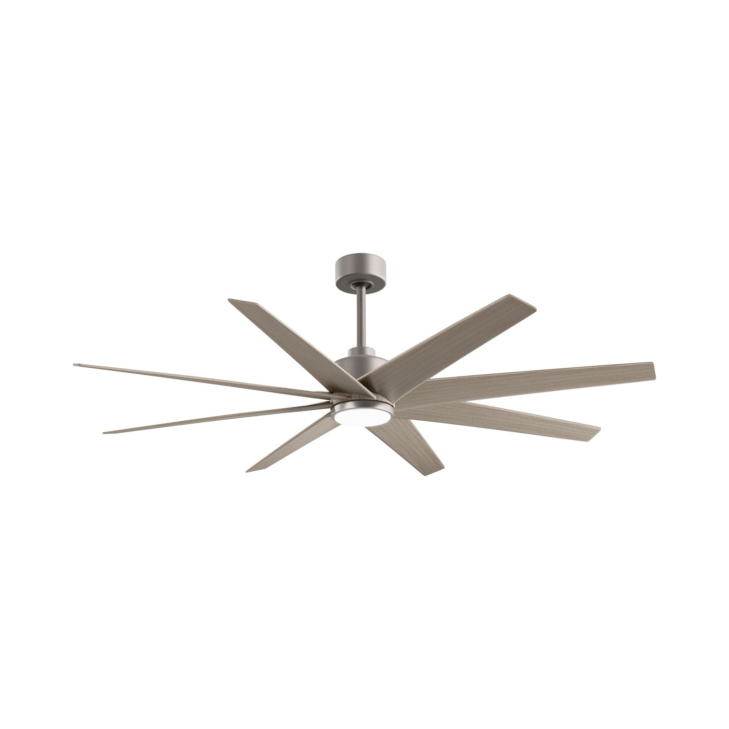 Ariella LED Ceiling Fan in Brushed Nickel/Gray Ash Tone.