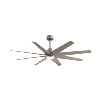 Ariella LED Ceiling Fan in Brushed Nickel/Gray Ash Tone.