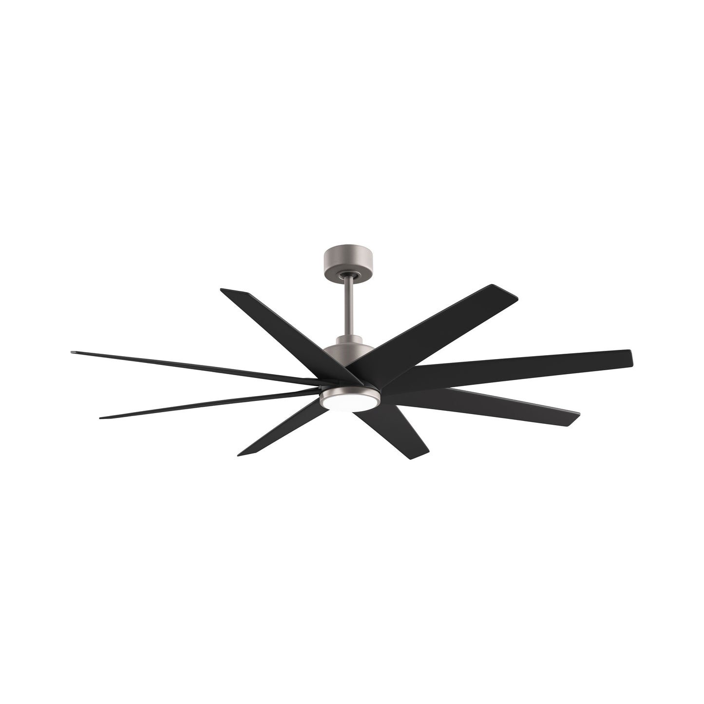 Ariella LED Ceiling Fan in Brushed Nickel/Matte Black.