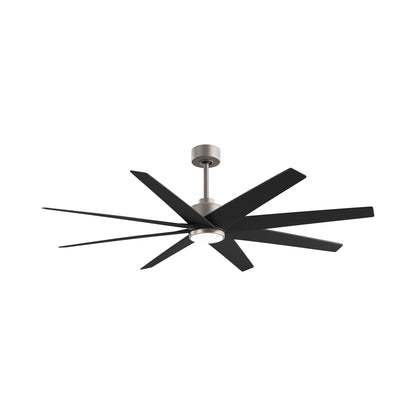 Ariella LED Ceiling Fan in Brushed Nickel/Matte Black.