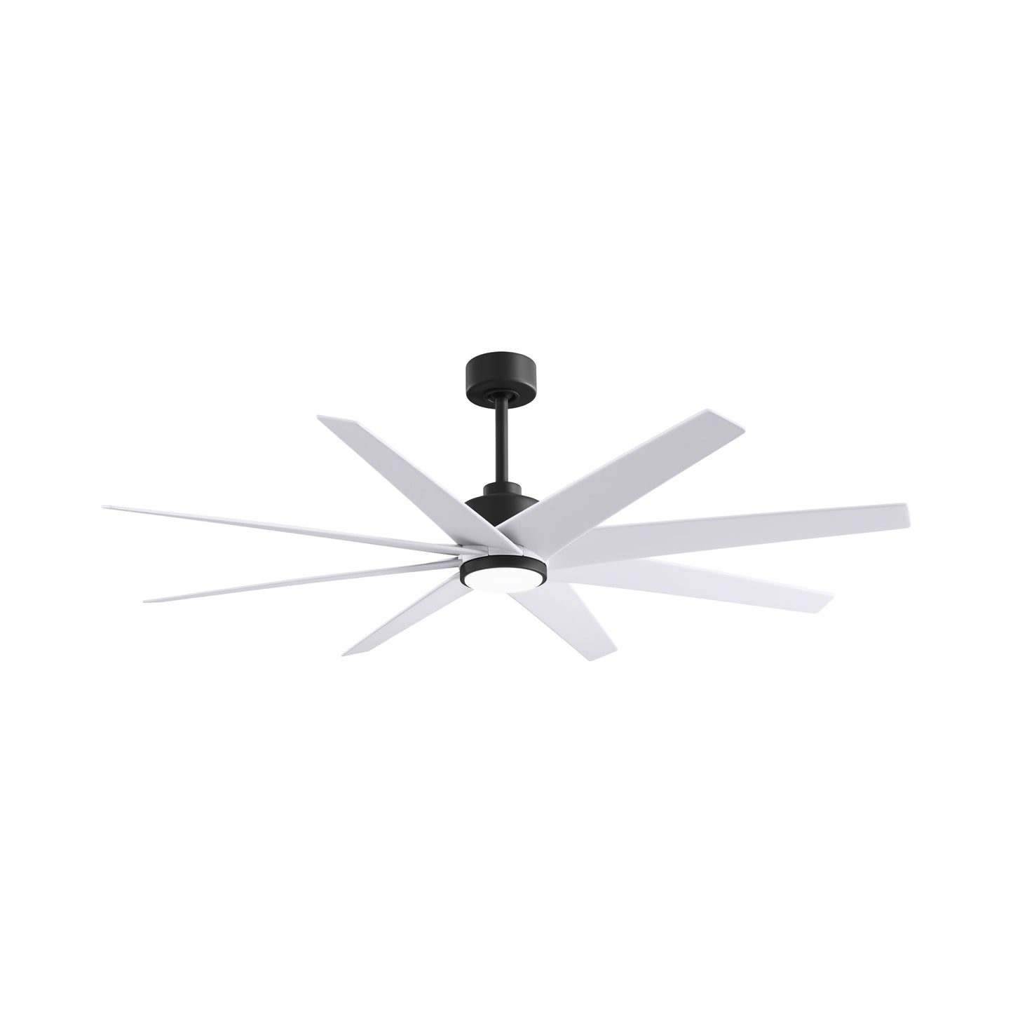 Ariella LED Ceiling Fan in Matte Black/Matte White.