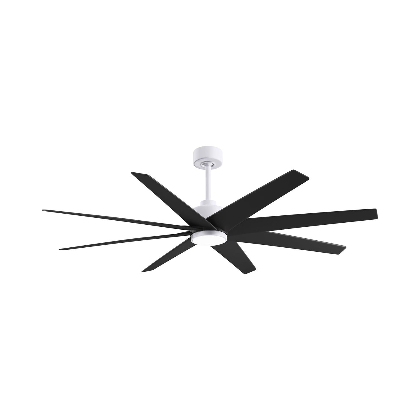Ariella LED Ceiling Fan in Matte White/Matte Black.