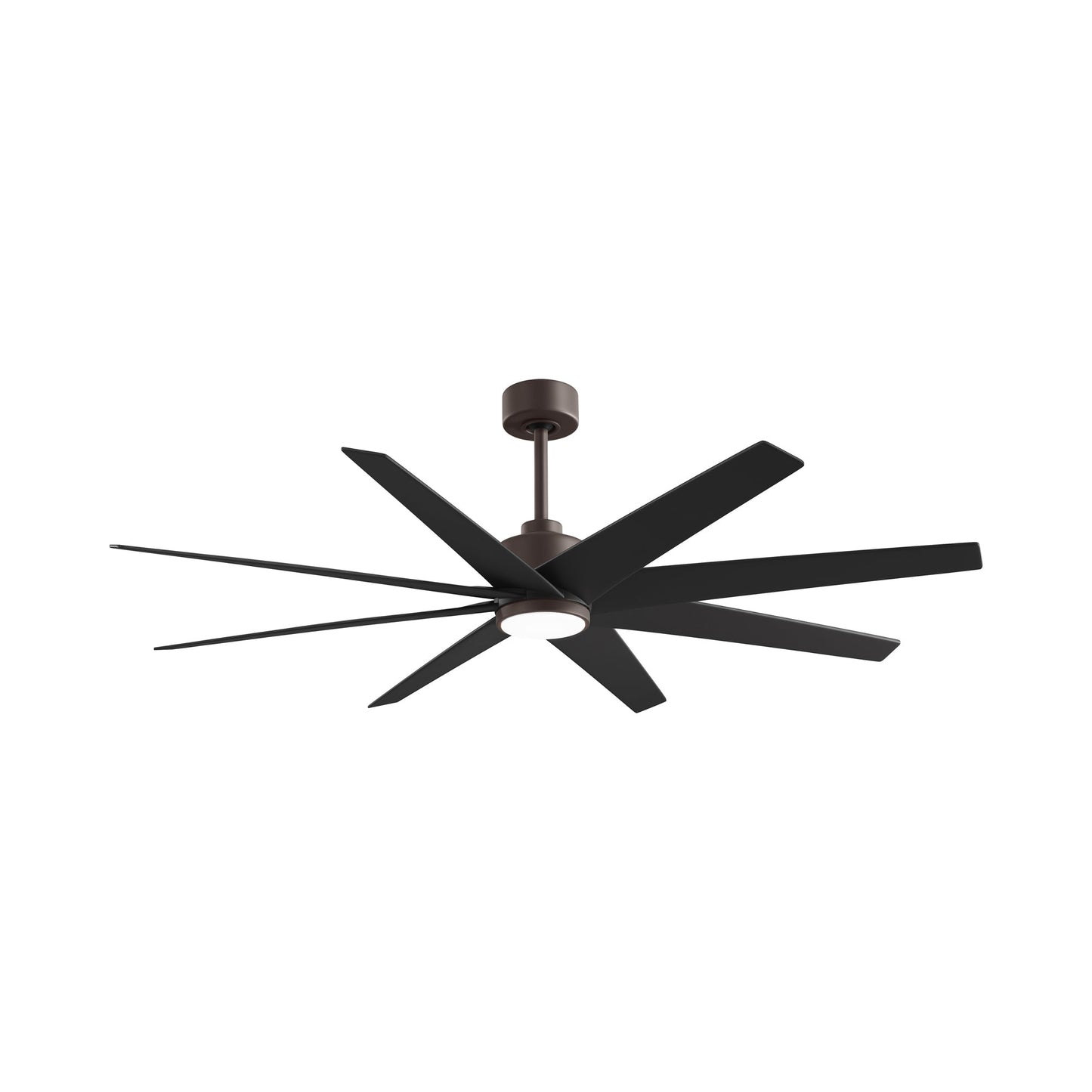 Ariella LED Ceiling Fan in Textured Bronze/Matte Black.
