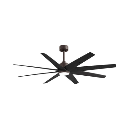 Ariella LED Ceiling Fan in Textured Bronze/Matte Black.
