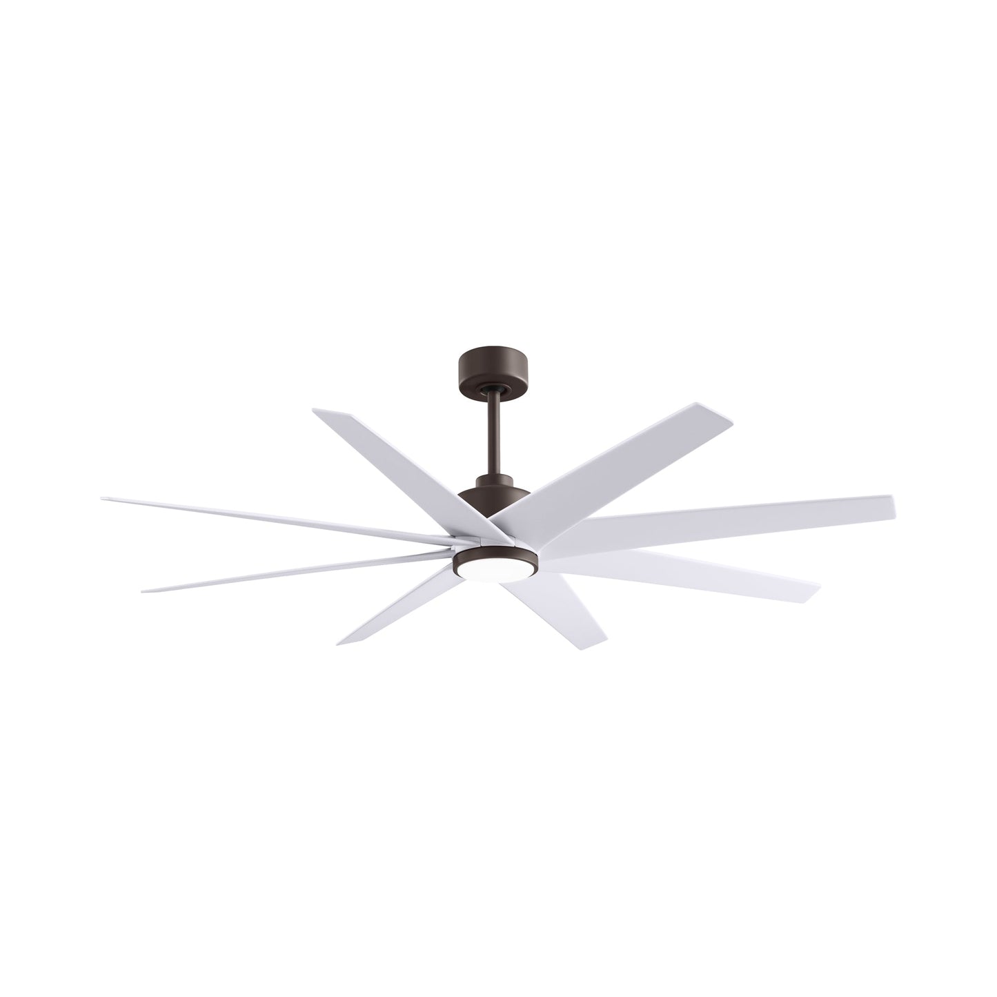 Ariella LED Ceiling Fan in Textured Bronze/Matte White.