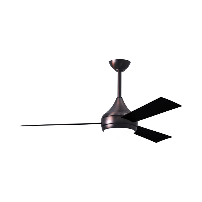 Donaire Outdoor LED Ceiling Fan in Brushed Bronze/Black .