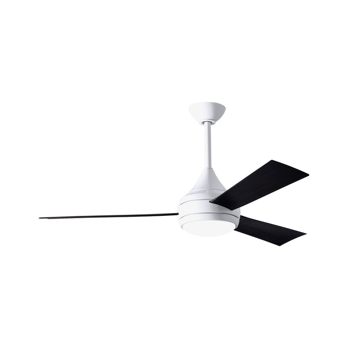 Donaire Outdoor LED Ceiling Fan in Gloss White/Black .