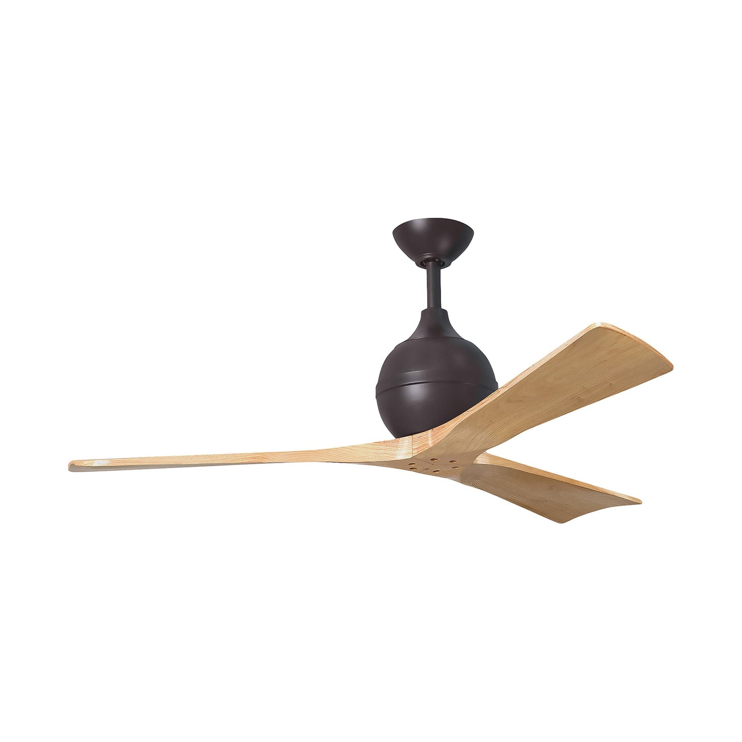 Irene Ceiling Fan in Textured Bronze/Light Maple(3-Blade/52-Inch).