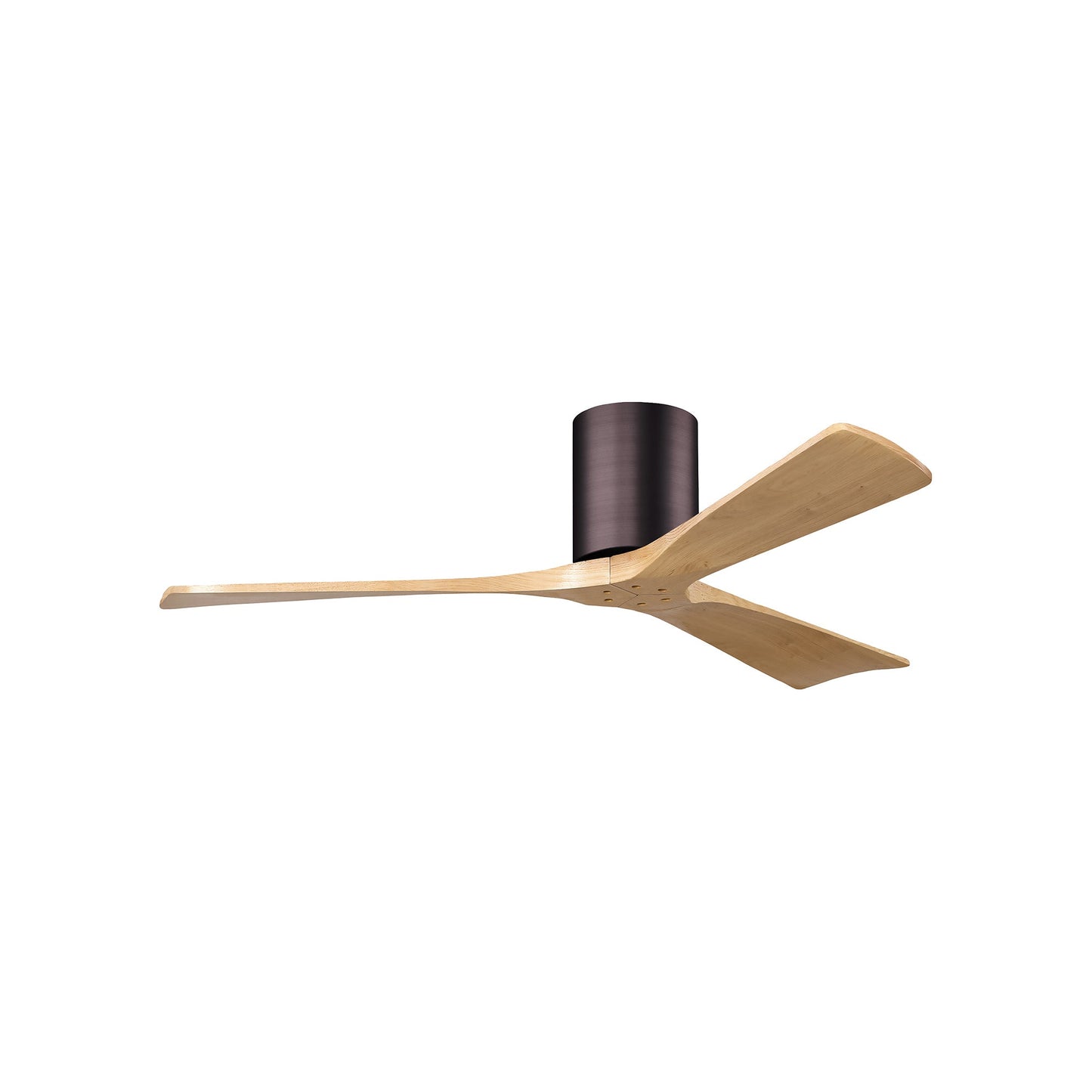 Irene IR3H Indoor / Outdoor Ceiling Fan in Brushed Bronze/Light Maple (52-Inch).