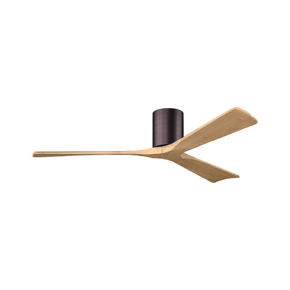 Irene IR3H Indoor / Outdoor Ceiling Fan in Brushed Bronze/Light Maple (60-Inch).