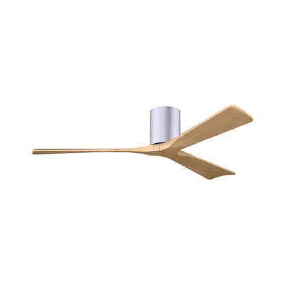 Irene IR3H Indoor / Outdoor Ceiling Fan in Brushed Nickel/Light Maple (60-Inch).