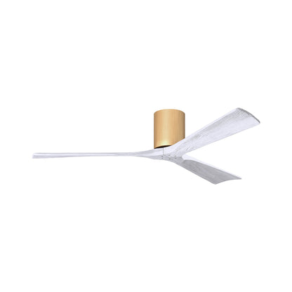 Irene IR3H Indoor / Outdoor Ceiling Fan in Light Mapple/Matte White (60-Inch).