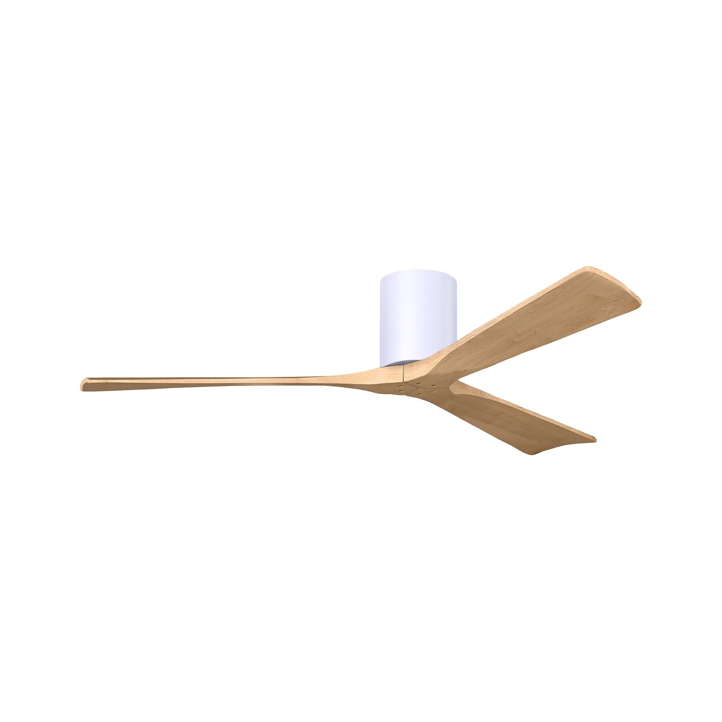 Irene IR3H Indoor / Outdoor Ceiling Fan in Gloss White/Light Maple (60-Inch).