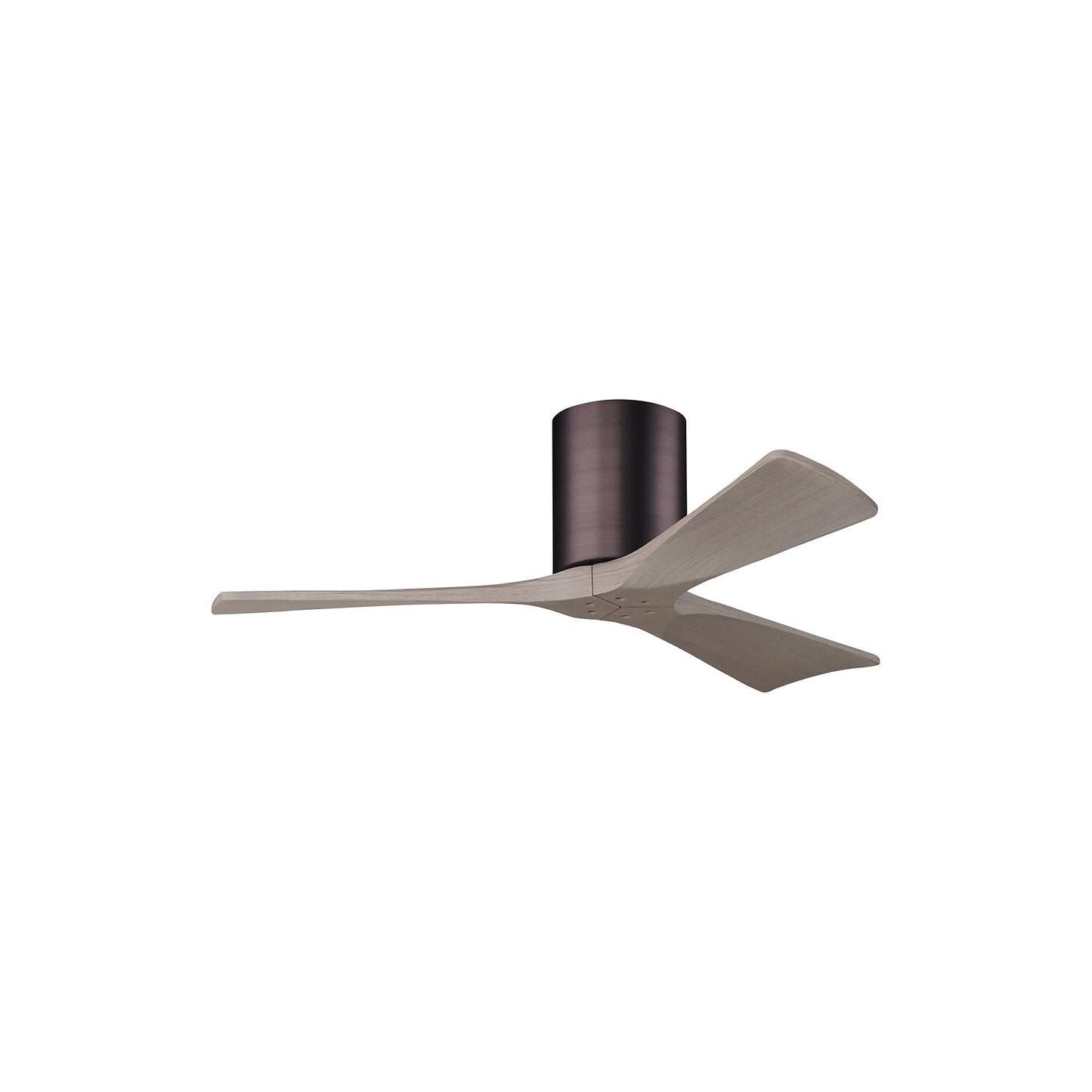 Irene IR3H Indoor / Outdoor Flush Mount Ceiling Fan in Brushed Bronze/Gray Ash (42-Inch).