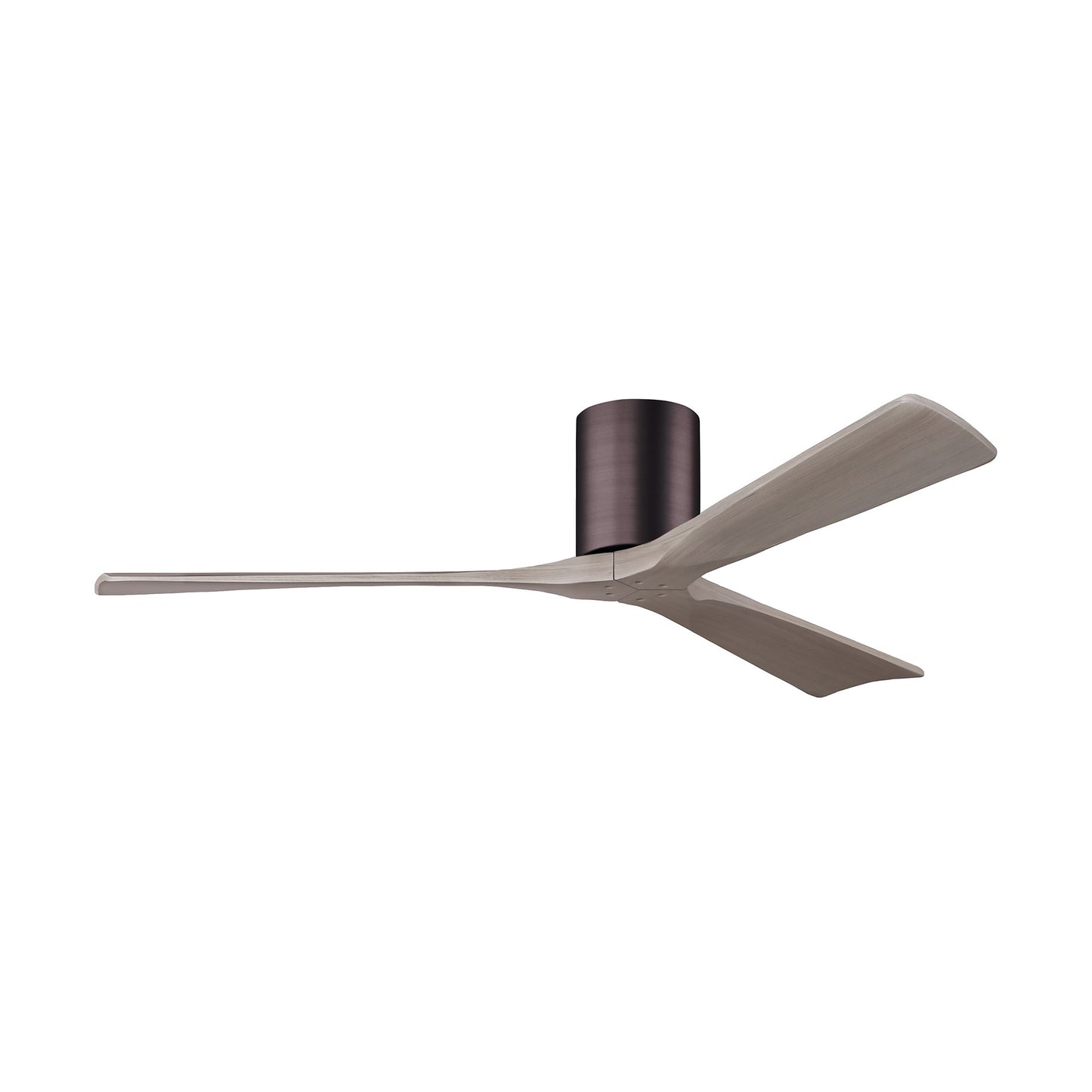 Irene IR3H Indoor / Outdoor Flush Mount Ceiling Fan in Brushed Bronze/Gray Ash (60-Inch).