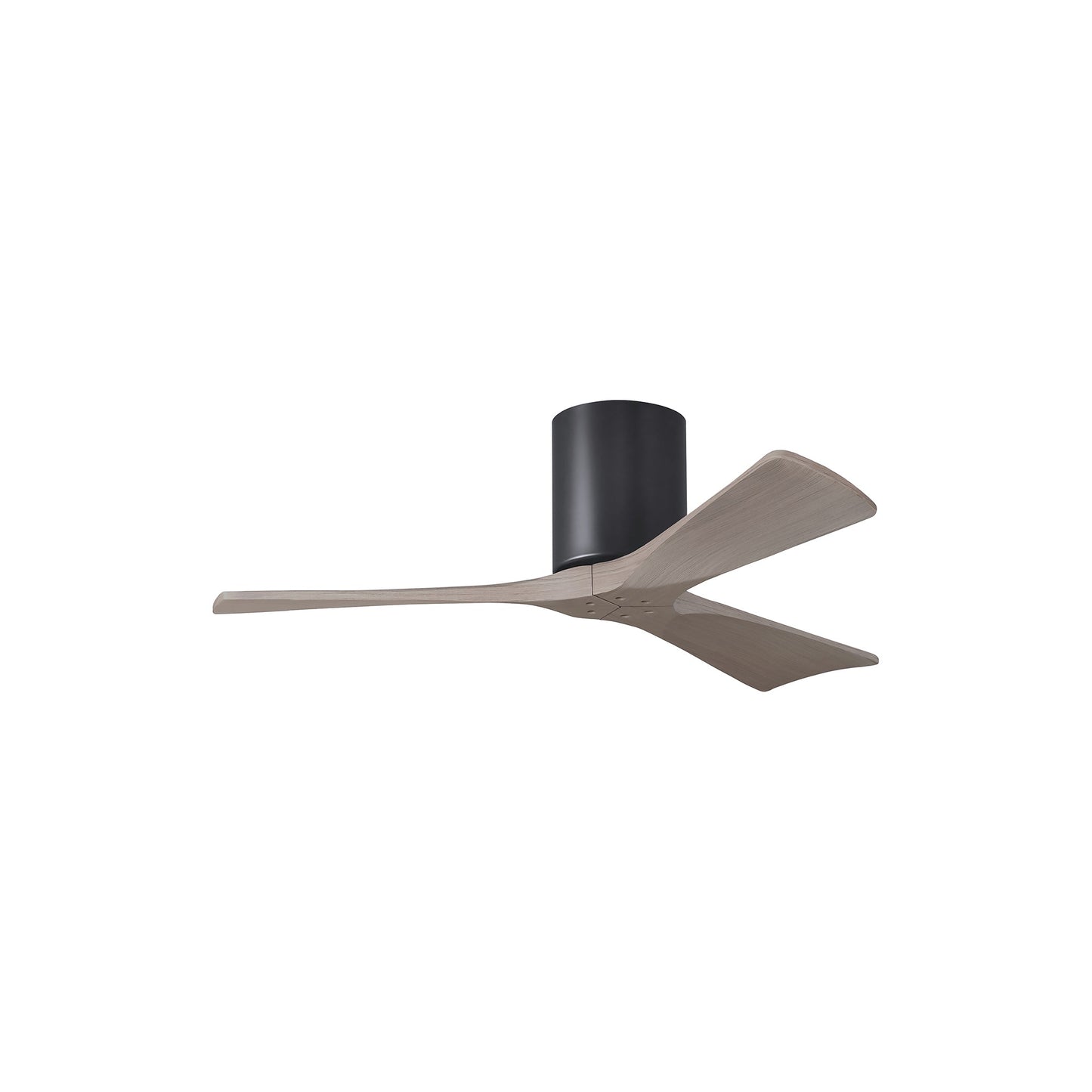 Irene IR3H Indoor / Outdoor Flush Mount Ceiling Fan in Matte Black/Gray Ash (42-Inch).