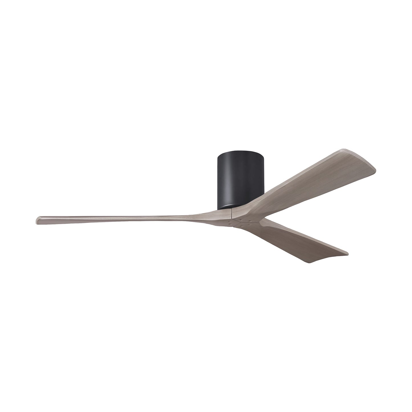 Irene IR3H Indoor / Outdoor Flush Mount Ceiling Fan in Matte Black/Gray Ash (60-Inch).