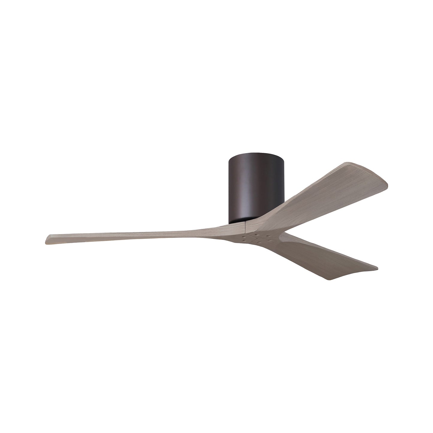 Irene IR3H Indoor / Outdoor Flush Mount Ceiling Fan in Textured Bronze/Gray Ash (52-Inch).