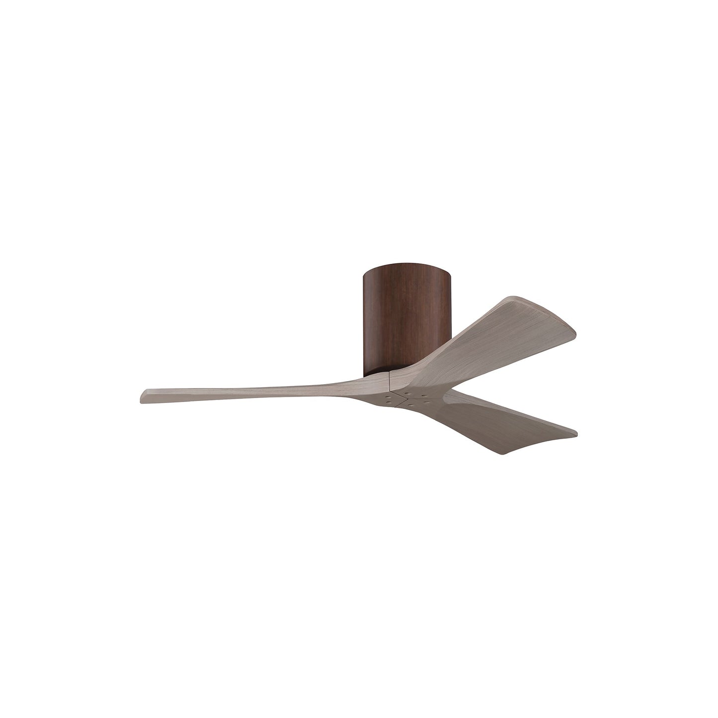 Irene IR3H Indoor / Outdoor Flush Mount Ceiling Fan in Walnut/Gray Ash (42-Inch).