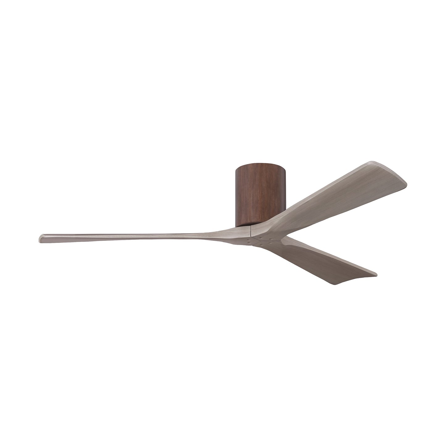 Irene IR3H Indoor / Outdoor Flush Mount Ceiling Fan in Walnut/Gray Ash (60-Inch).