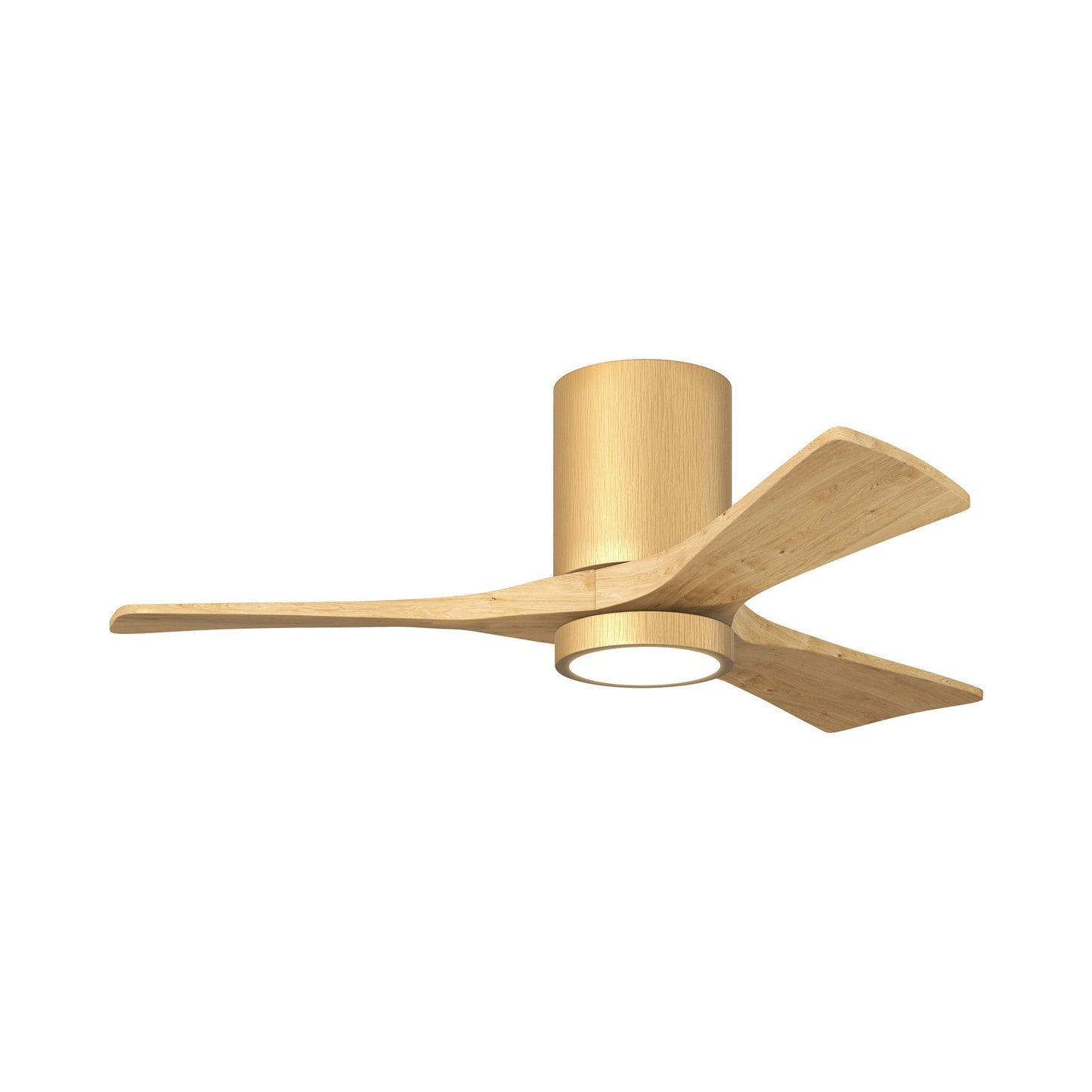 Irene IR3HLK 42-Inch Indoor / Outdoor LED Flush Mount Ceiling Fan in Light Maple Tone/Light Maple Tone.