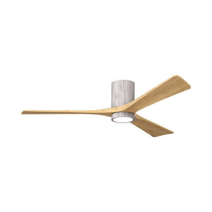 Irene IR3HLK 60-Inch Indoor / Outdoor LED Flush Mount Ceiling Fan in Barn Wood Tone/Light Maple Tone.