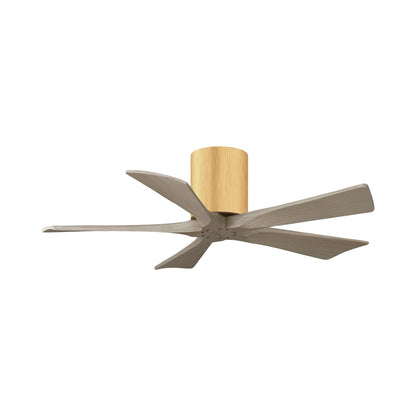 Irene IR5H Flush Mount Ceiling Fan in Light Maple/Gray Ash (42-Inch).