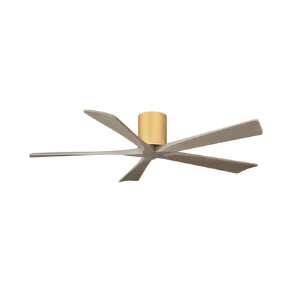 Irene IR5H Flush Mount Ceiling Fan in Light Maple/Gray Ash (60-Inch).
