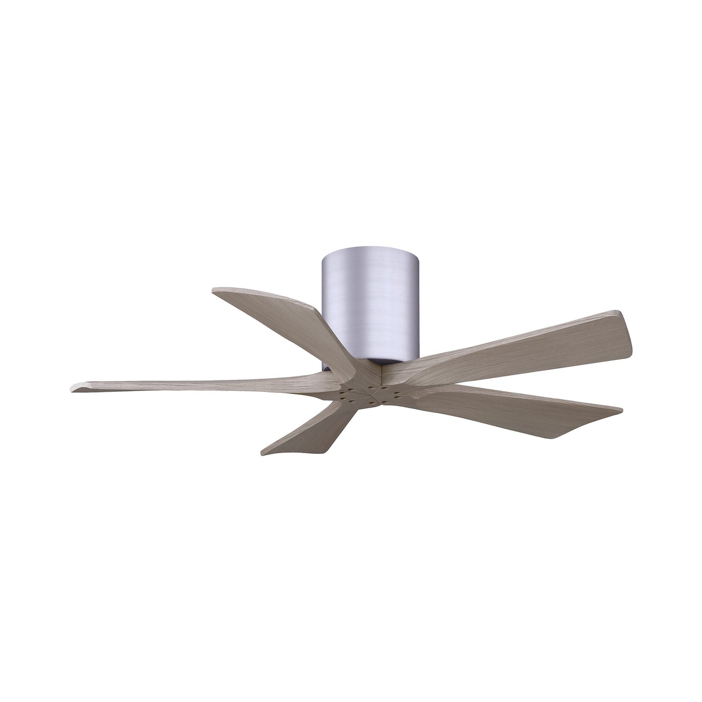 Irene IR5H Flush Mount Ceiling Fan in Brushed Nickel/Gray Ash (42-Inch).