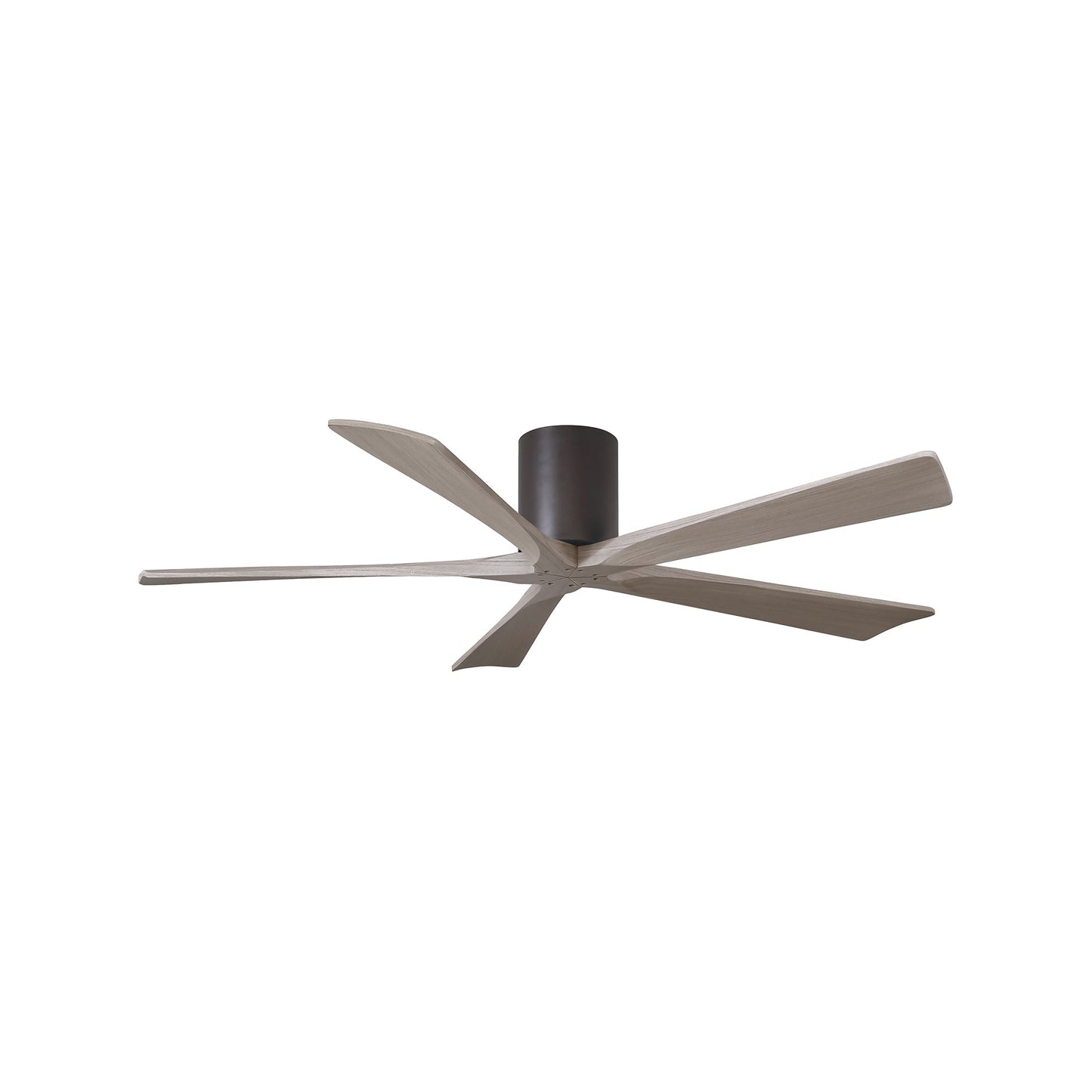 Irene IR5H Flush Mount Ceiling Fan in Textured Bronze/Gray Ash (60-Inch).