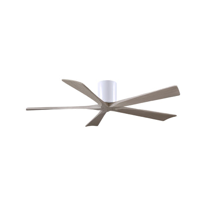 Irene IR5H Flush Mount Ceiling Fan in Gloss White/Gray Ash (60-Inch).