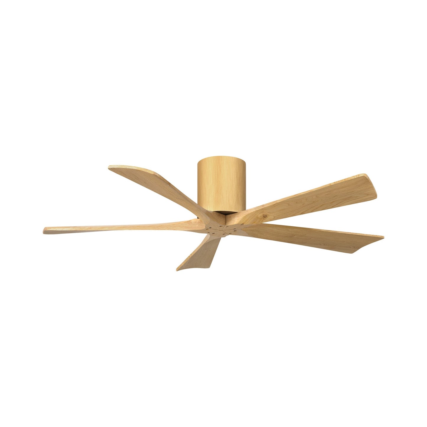 Irene IR5H Flush Mount Ceiling Fan in Light Maple/Light Maple (52-Inch).