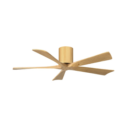 Irene IR5H Flush Mount Ceiling Fan in Light Maple/Light Maple (52-Inch).