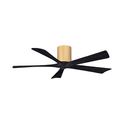 Irene IR5H Indoor / Outdoor Ceiling Fan in Light Maple/Matte Black (52-Inch).