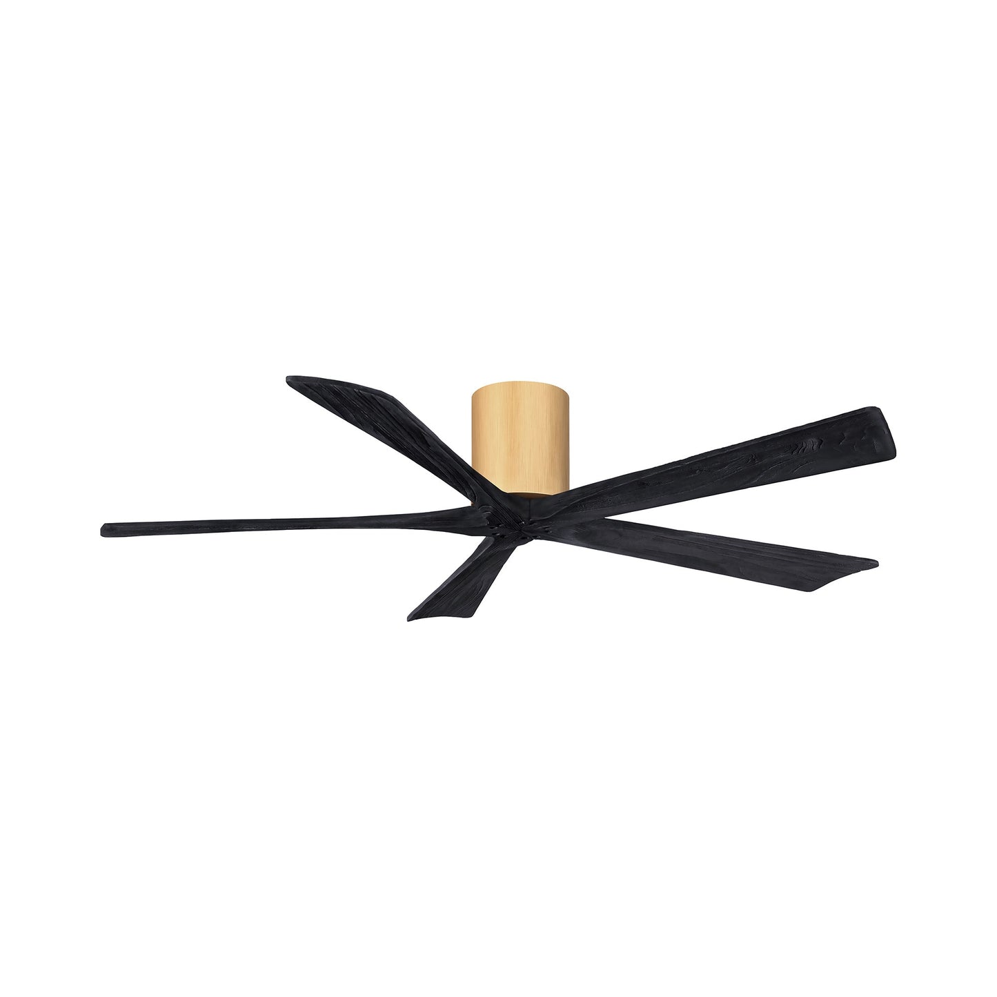 Irene IR5H Indoor / Outdoor Ceiling Fan in Light Maple/Matte Black (60-Inch).