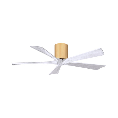 Irene IR5H Indoor / Outdoor Ceiling Fan in Light Maple/Matte White (52-Inch).