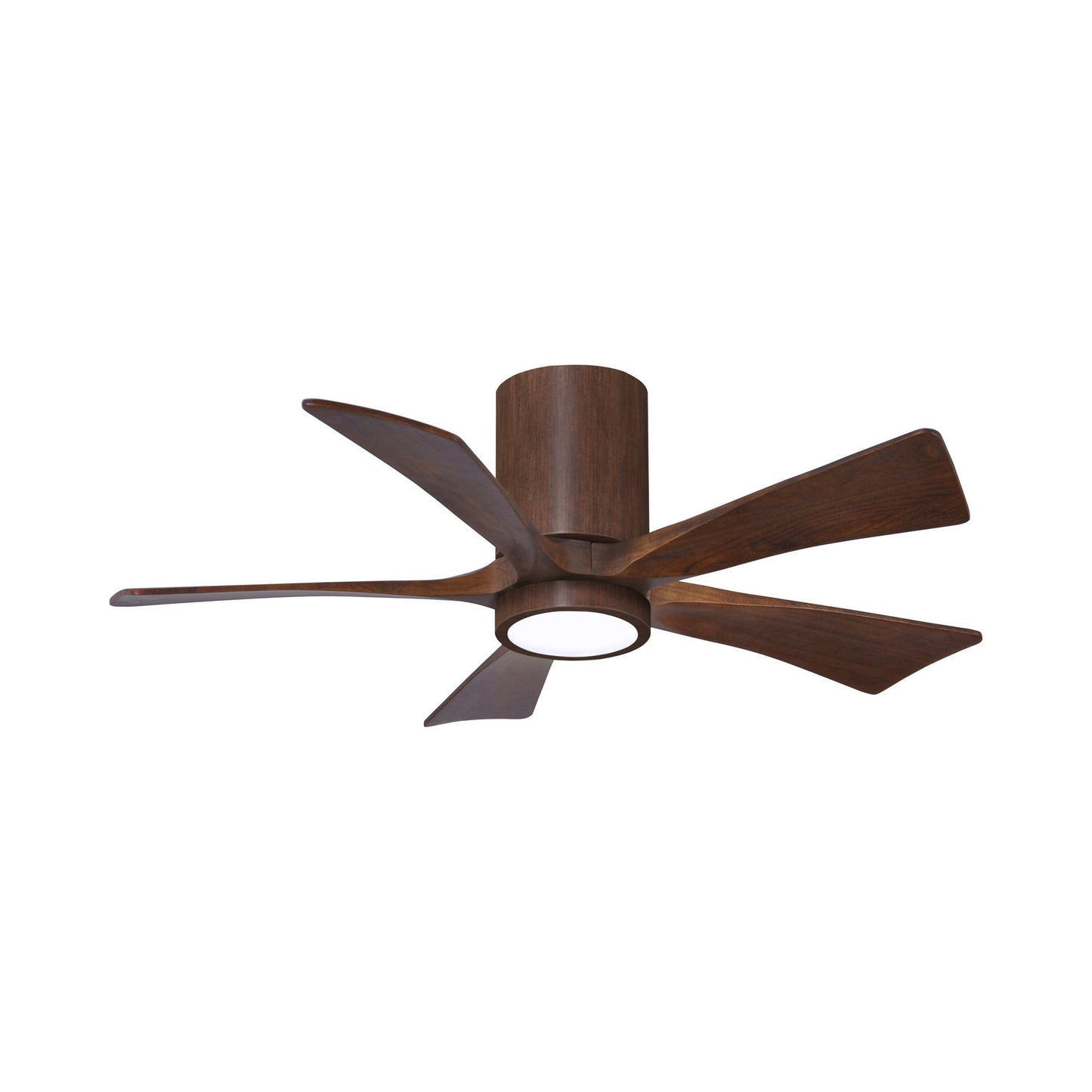 Irene IR5HLK 42-Inch Indoor / Outdoor LED Flush Mount Ceiling Fan in Walnut Tone/Walnut Tone.