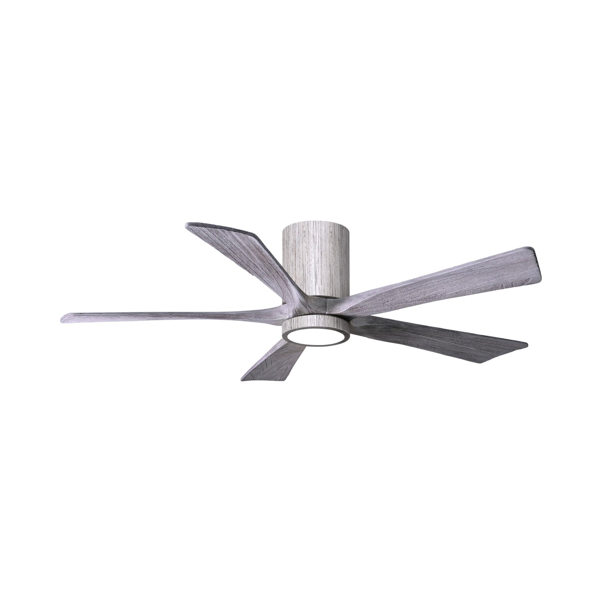 Irene IR5HLK 52-Inch Indoor / Outdoor LED Flush Mount Ceiling Fan in Barnwood Tone/Barnwood Tone.