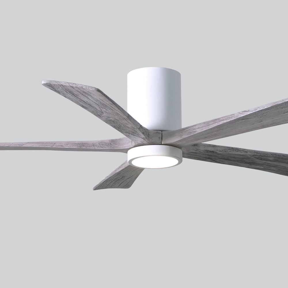 Irene IR5HLK 52-Inch Indoor / Outdoor LED Flush Mount Ceiling Fan in Detail.