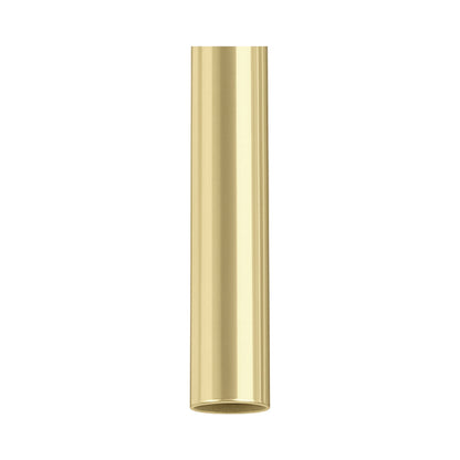 Matthews Gerbar Downrod with Coupling Cover in Polished Brass.