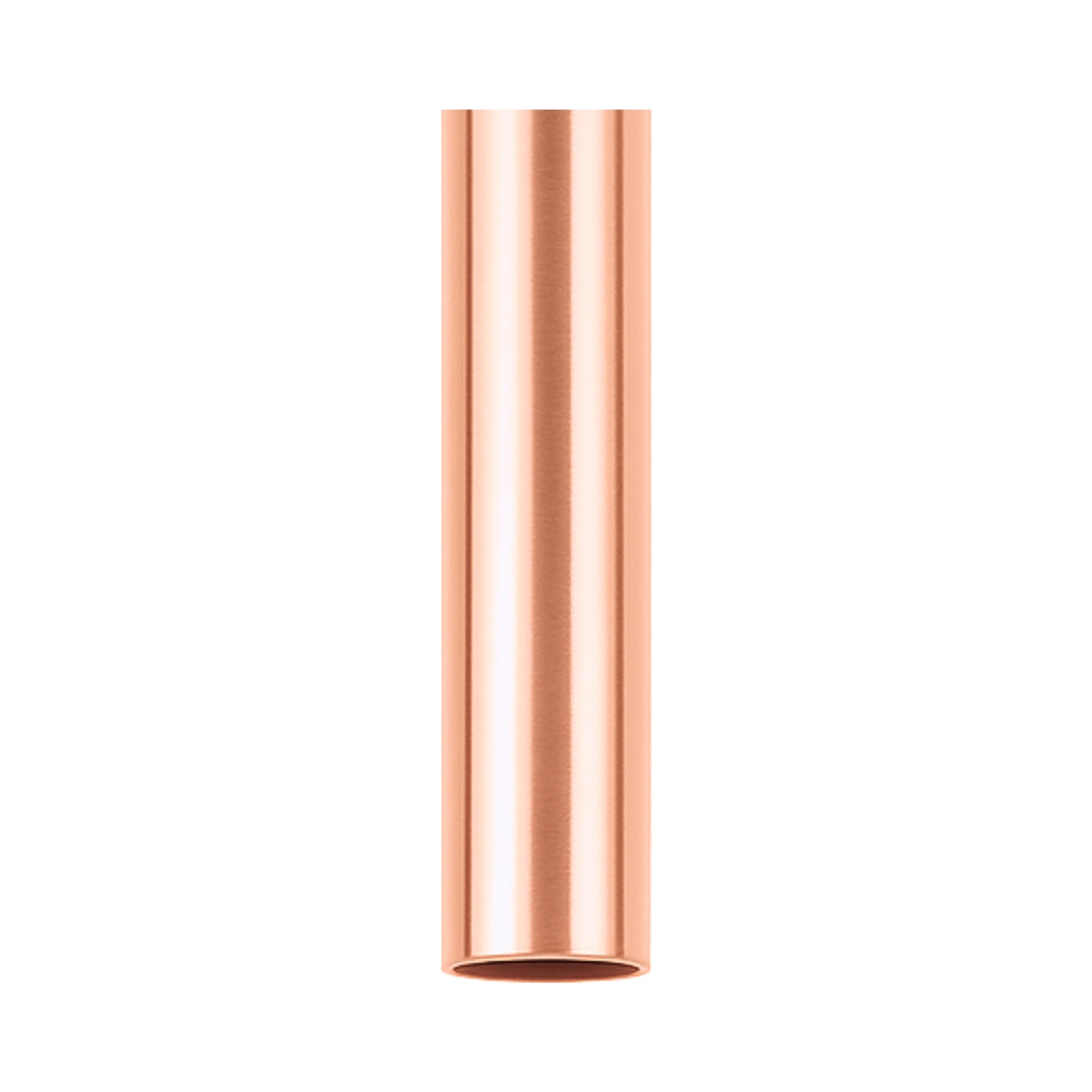Matthews Gerbar Downrod with Coupling Cover in Polished Copper.