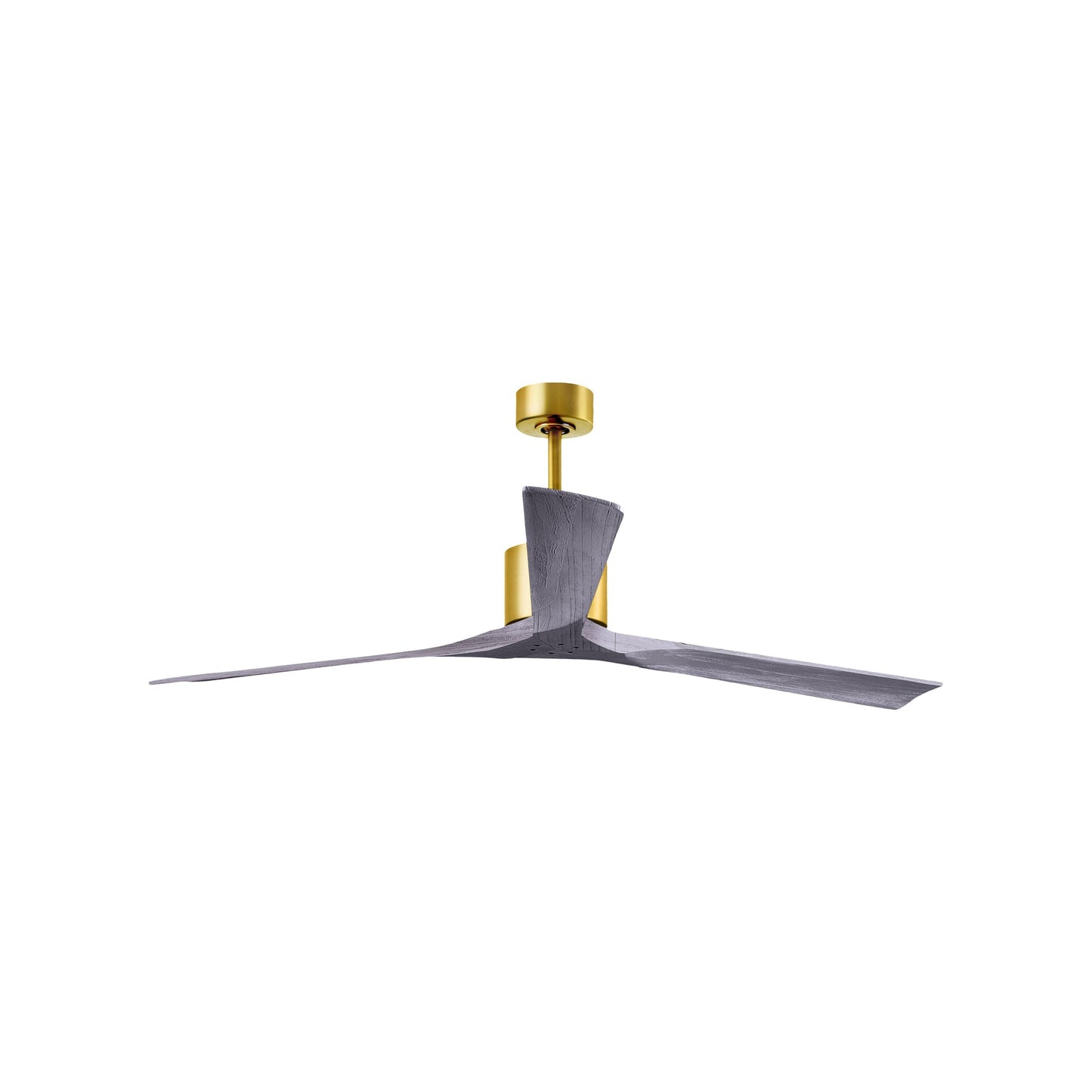 Nan XL Indoor / Outdoor Ceiling Fan in Brushed Brass/Barnwood Tone (72-Inch).