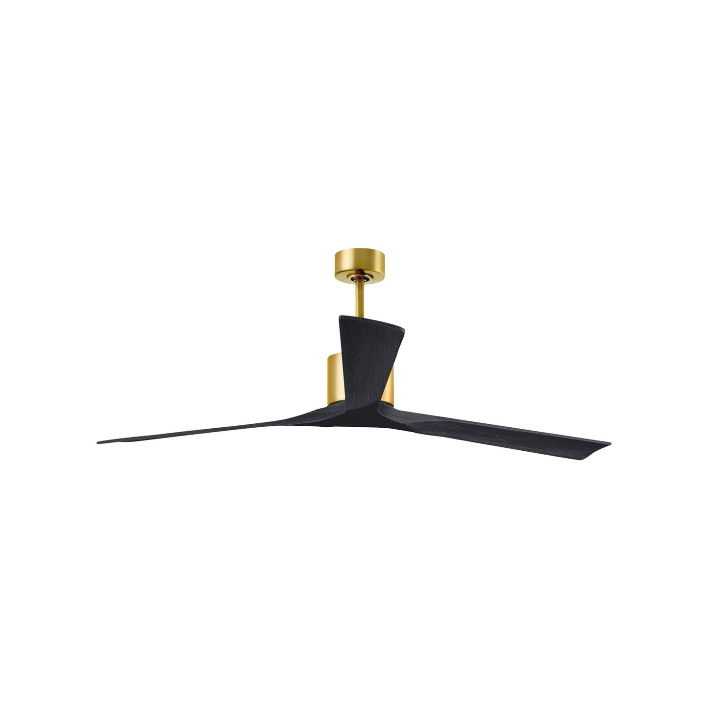 Nan XL Indoor / Outdoor Ceiling Fan in Brushed Brass/Matte Black (72-Inch).